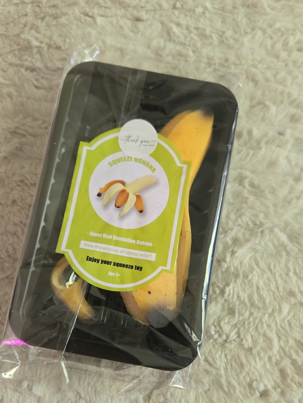 Squeeze Banana Stress Toy - Yellow